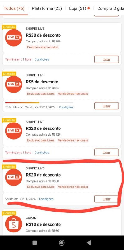 ***🏷*** **CUPONS EXCLUSIVOS DA SHOPEE!**