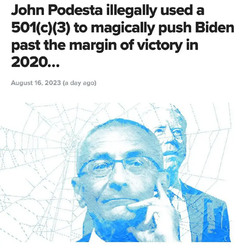 John Podesta illegally used a 501(c)(3) …