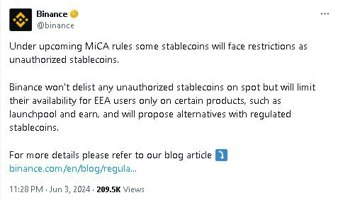 ***📌***K**hông có việc Binance delist stablecoin …