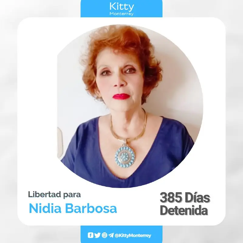 Nidia Barbosa detenida injustamente por atreverse a soñar con una Nicaragua libre.