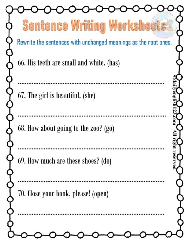 Dailyenglish123worksheets