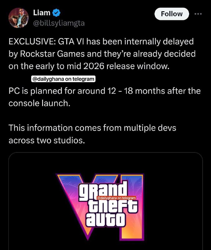 ***😱*** **GTA VI has been delayed …