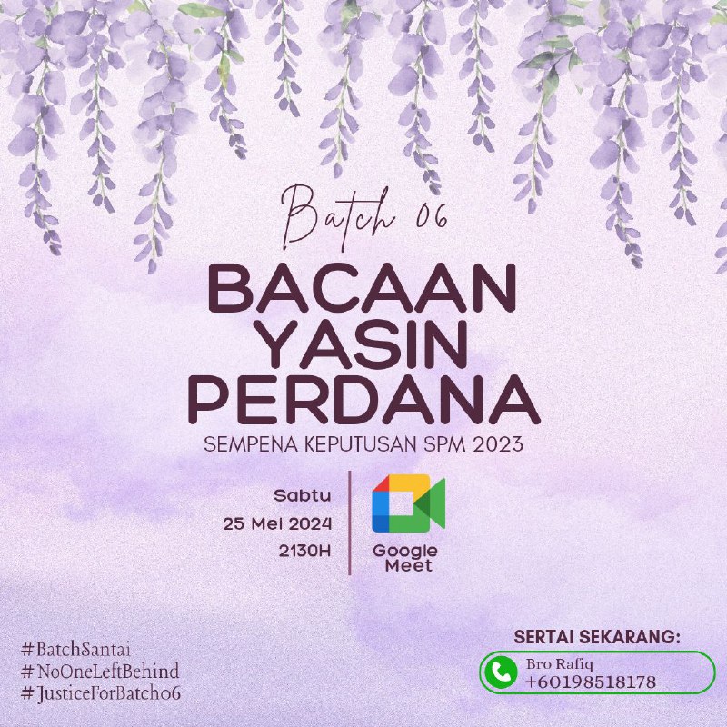 ***💫*****Bacaan Yasin Perdana *Batch 06******💫***