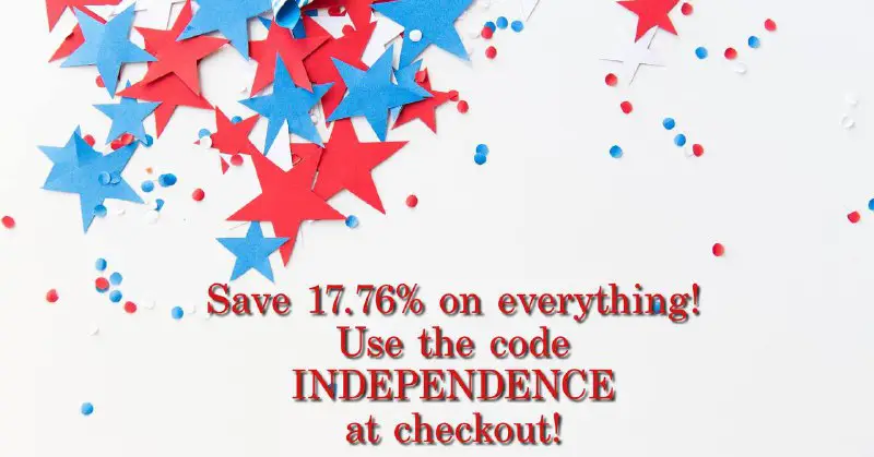 Celebrating Self-Reliance Sale TODAY Only!