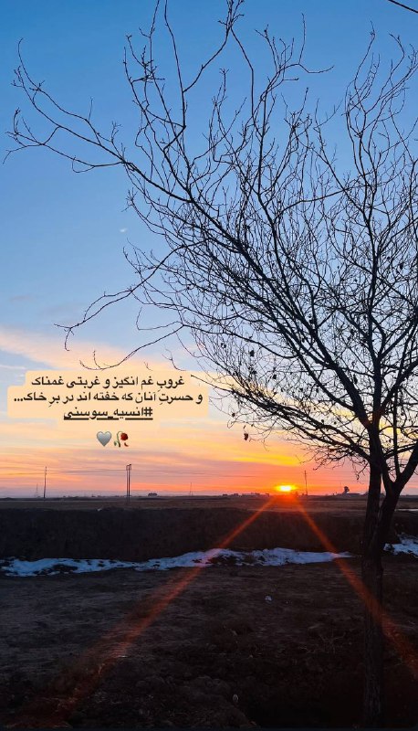 **غروبِ غم انگیز و غربتی غمناک