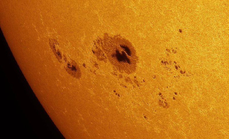 One of the biggest sunspot groups …