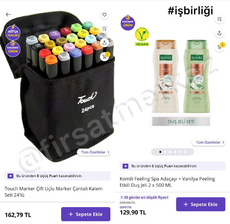 *****🔥***Touch Marker Çift Uçlu Market Çantalı …