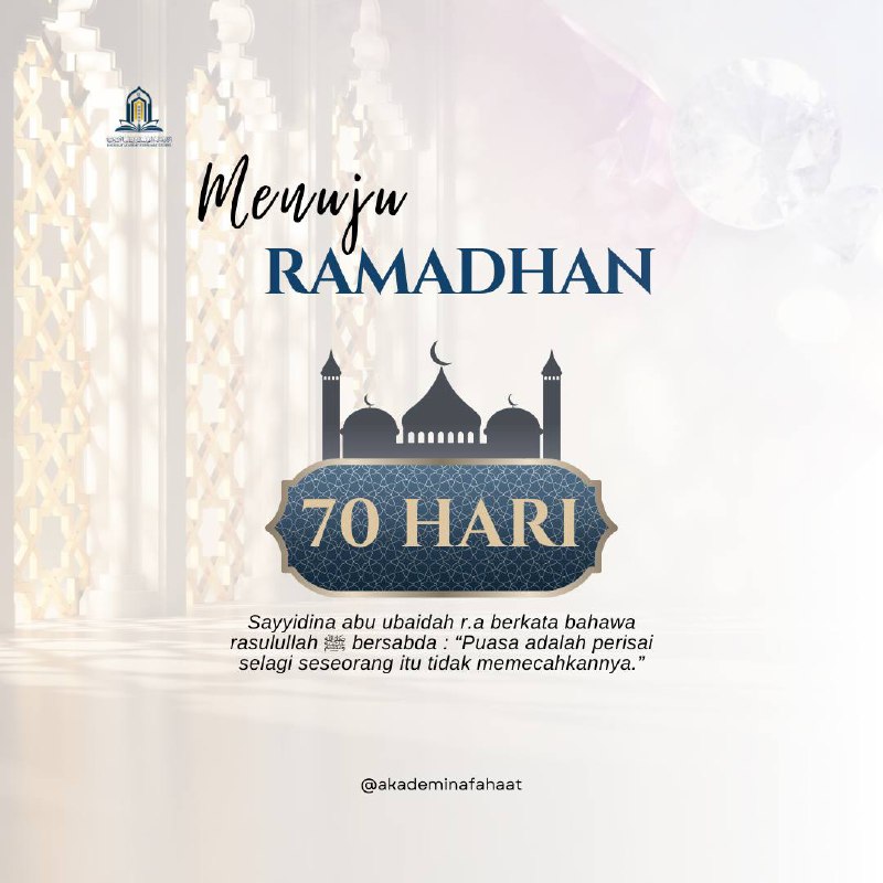 70 hari menjelang Ramadhan. Berlatihlah untuk …