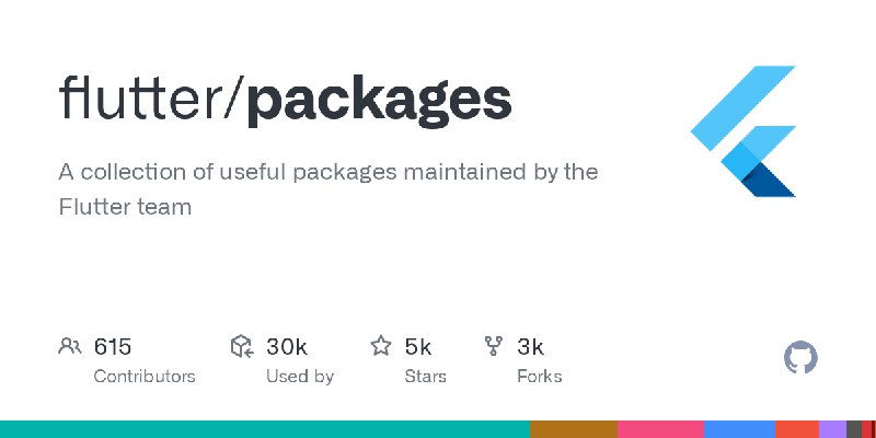 ***🐙*** Trending Repository: [**packages**](https://github.com/flutter/packages) ****⭐***4,519*