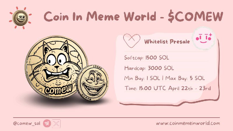 ***🪙******COIN IN MEME WORLD -*** ***$COMEW*** …