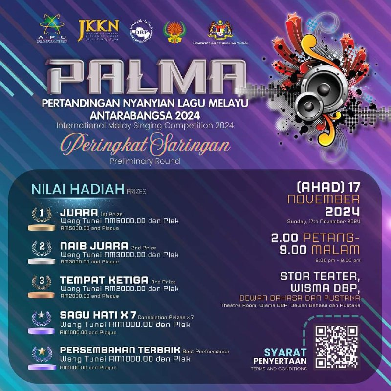 Pertandingan Nyanyian Lagu Melayu Antarabangsa (PALMA) …