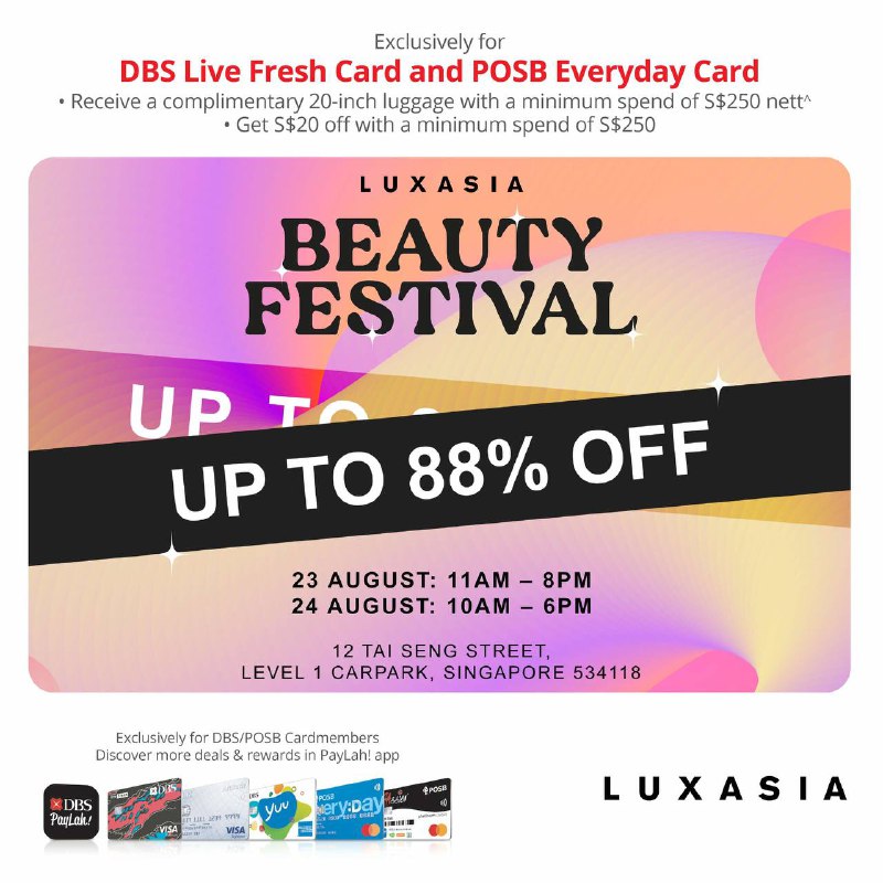 Exclusive access &amp; deals at LUXASIA’s …