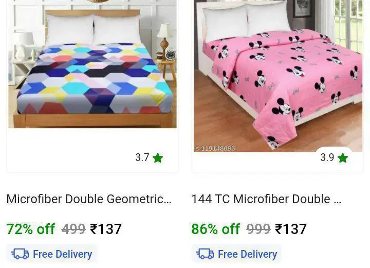 ***🔥***LOOT Double Bedsheet ₹137