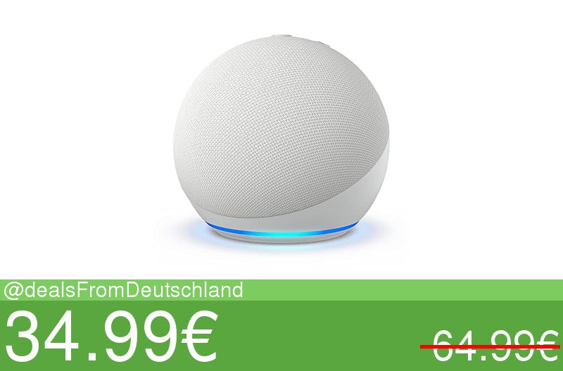 **Echo Dot (5. Gen., 2022) | Smarter WLAN- und Bluetooth-Lautsprecher mit Alexa und gigantischem, sattem Klang | Weiß**