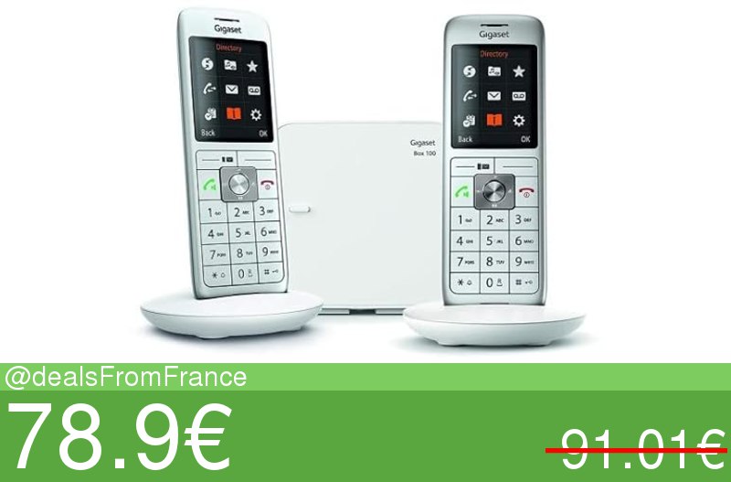 **Gigaset CL660 Duo - Téléphone Fixe Sans Fil - 2 Combinés - Blanc [Version Française]**