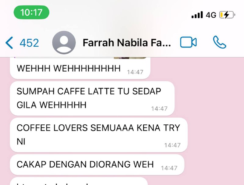 antara feedback Caffe Latte ***?******?***, Addicted …