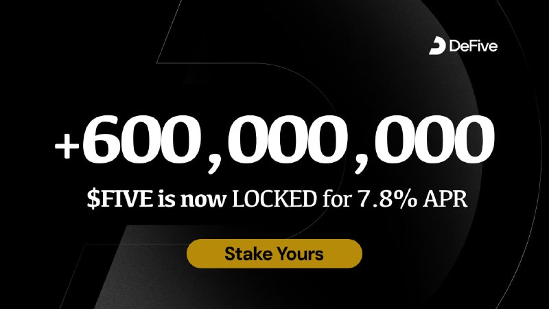 Locked $FIVE surges 600M—a testament to …