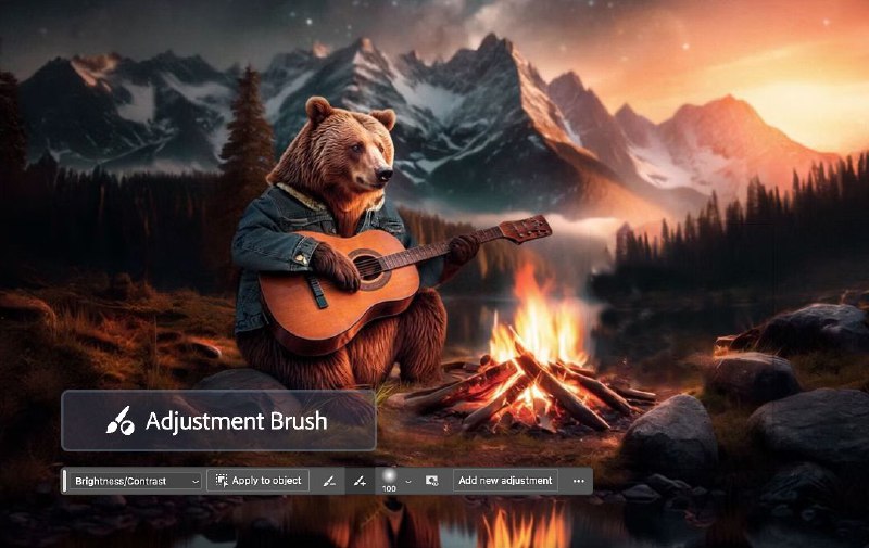 و سپس با ابزار Adjustment Brush …