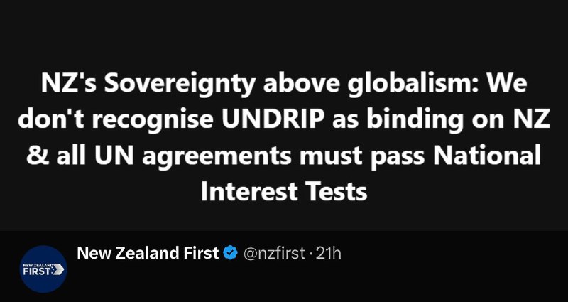 NZFirst statement on X
