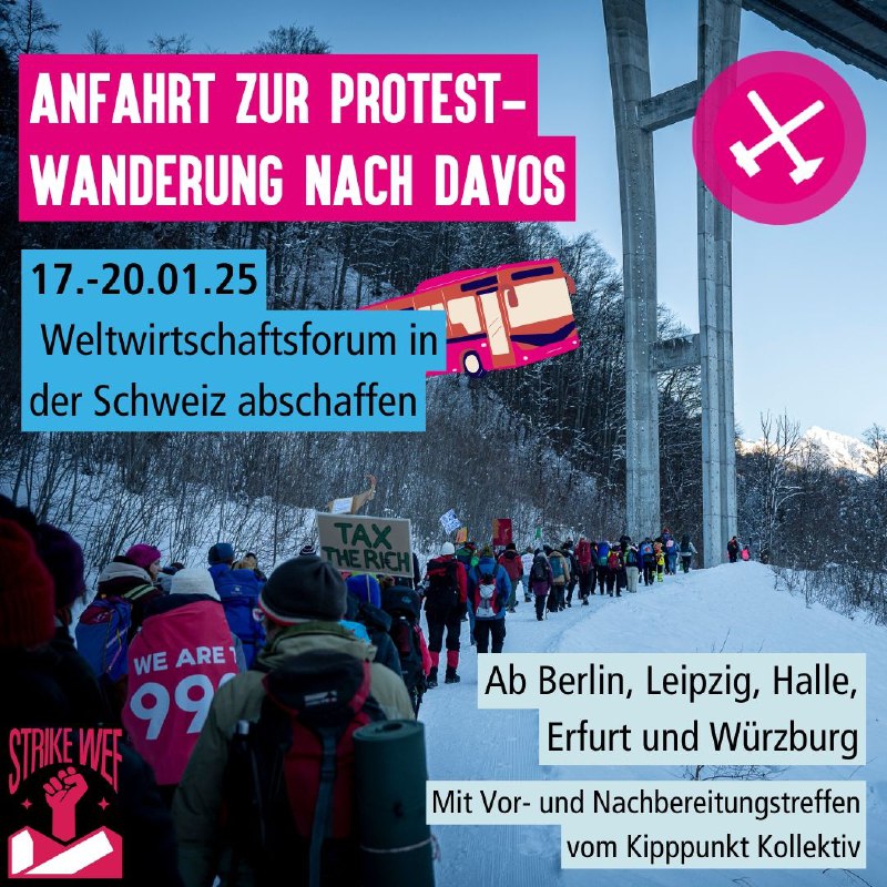 Wir fahren wieder zur Protestwanderung gegen …