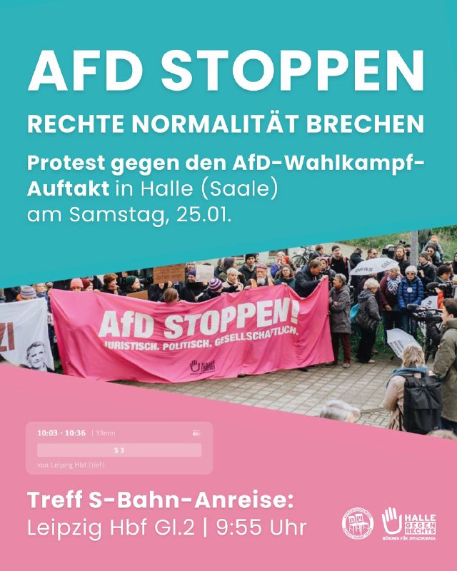 *****📣*** AfD STOPPEN! – Gemeinsame Anreise …