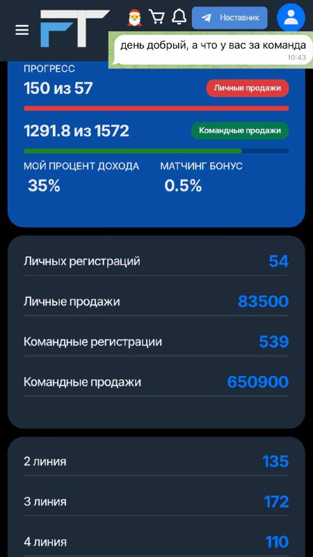 Команда моя это уже более 500 …