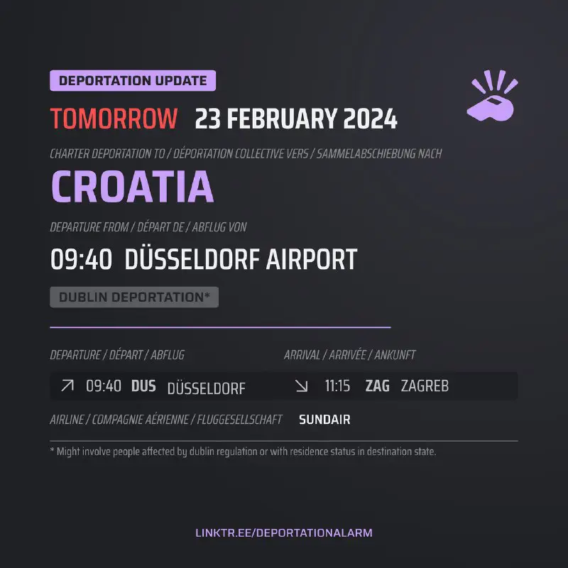 ***🔴*** TOMORROW! ***🟣*** UPDATE: TO CROATIA …