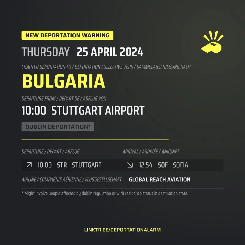 ***🟡*** NEW WARNING: TO BULGARIA ON …