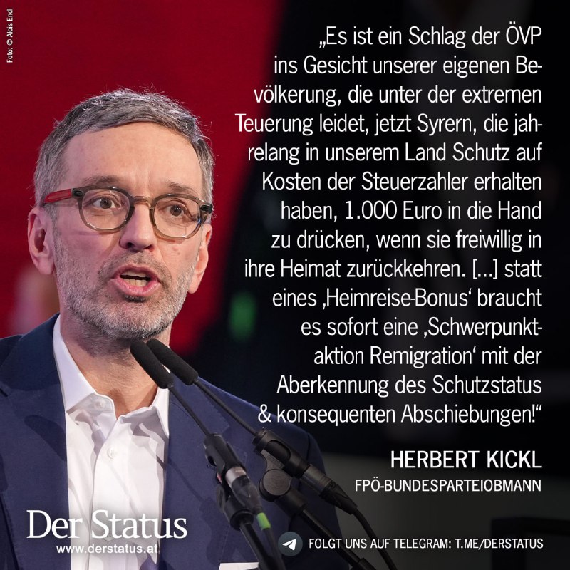 FPÖ-Chef Herbert Kickl kann den Plänen …