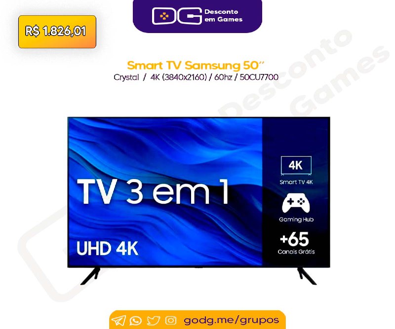**Samsung Smart TV 50'' Uhd 4k …
