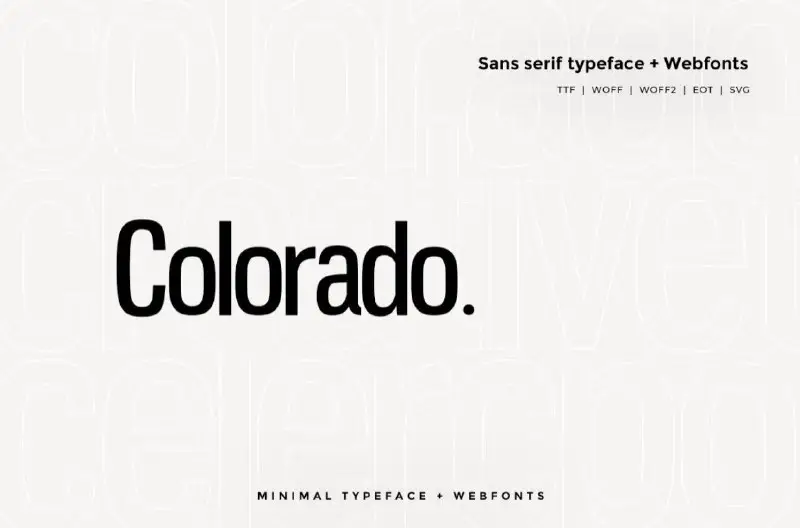 Шрифт Colorado — Modern Typeface + …
