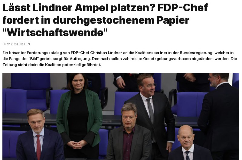 Ein brisanter Forderungskatalog von FDP-Chef Christian …