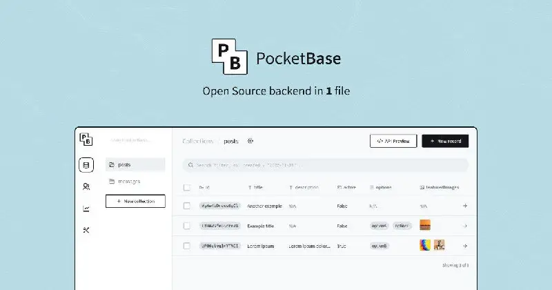 [​​](https://telegra.ph/file/cb99da361a9cb123300ef.jpg)[PoketBase](https://pocketbase.io/) - (★ 31.5k at [GitHub](https://github.com/pocketbase/pocketbase)) Open Source backend for your next SaaS and Mobile app in 1 file.