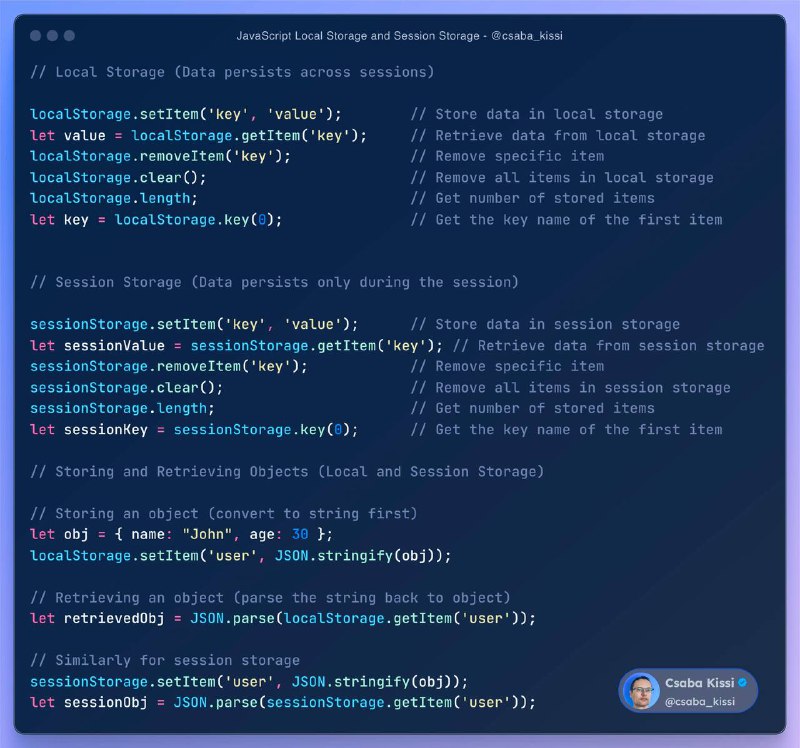 إتقان localStorage و sessionStorage في JavaScript: …