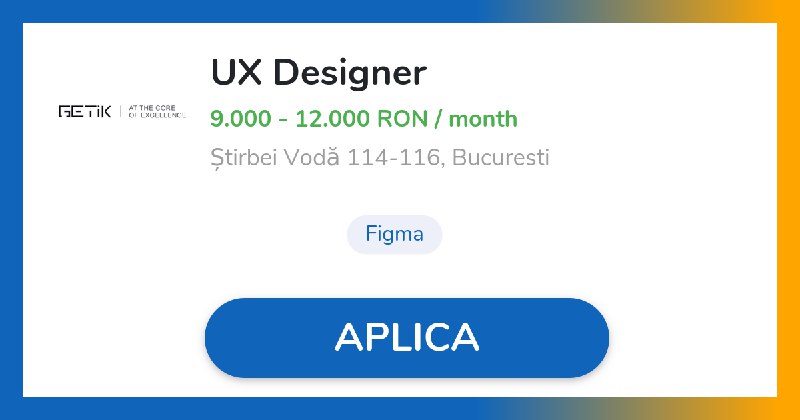 GETIK caută UX Designer