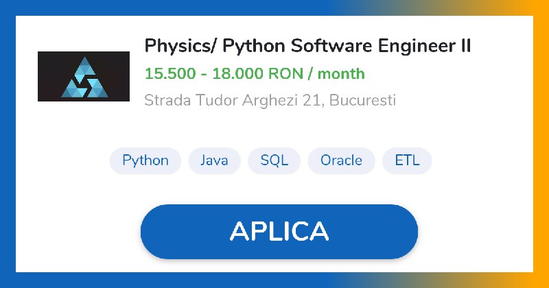 Yes Energy caută Physics/ Python Software …