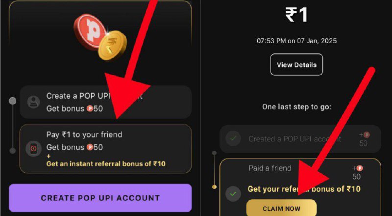 *****🔥*** POP UPI APP OFFER ***💵***