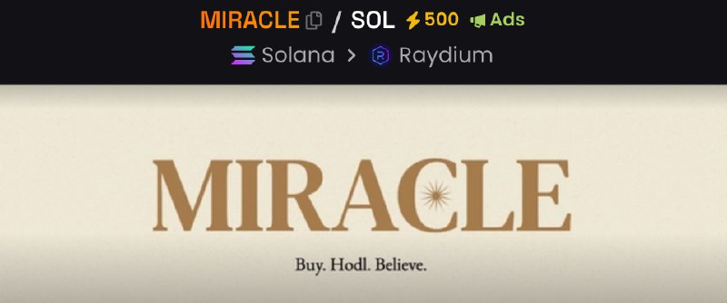 ***⚡️*** **MIRACLE has just unlocked Golden …