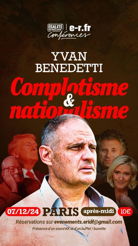 Inscription : evenements.erdf@gmail.com