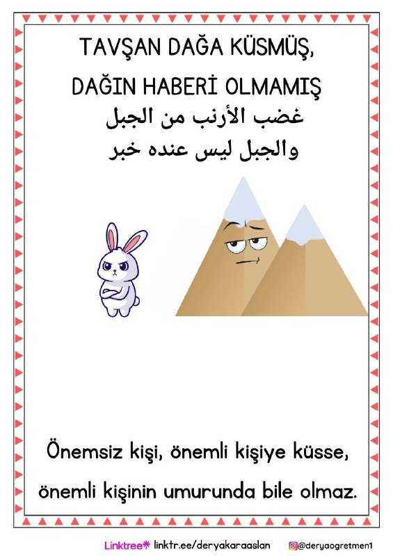 مَثَلٌ شَعْبِيٌّ atasöz