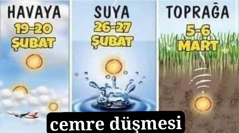 Hava cemresi: 19 Şubat'ta havaya düşer.