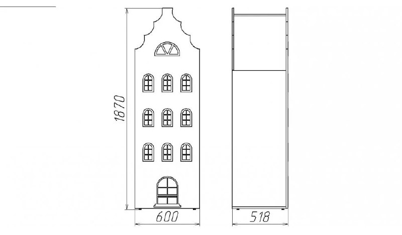 ***🏠*** Шкаф-домик коралл "Амстердам-9" ***🏠***