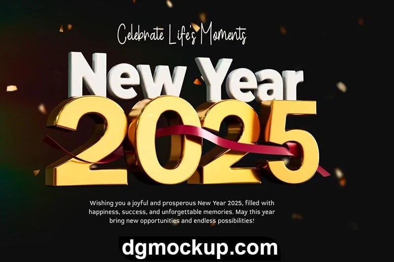 **2025 Happy New Year Text Effect …