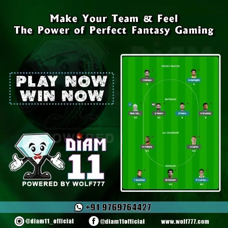 *****🏏*** Make Your Team On Diam11 …