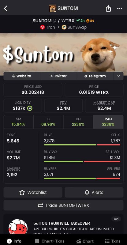 $SUNTOM 2.4M***🔥***