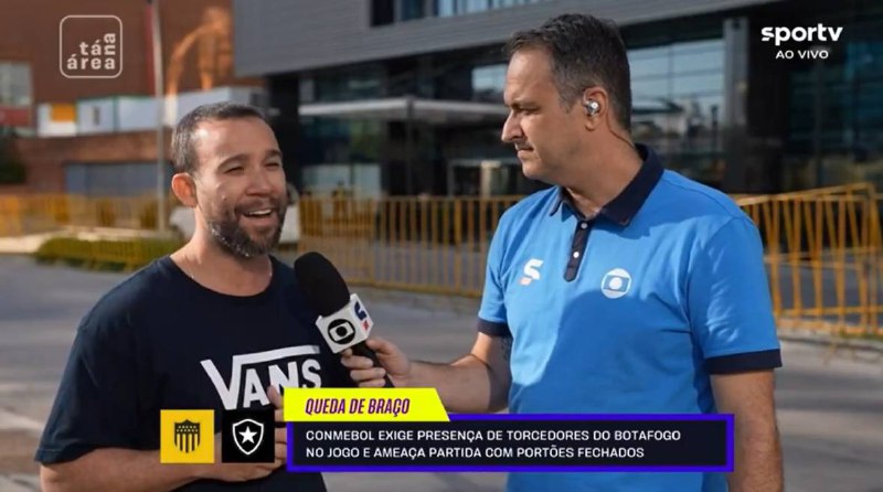 Torcedor do Botafogo relatou ao vivo …