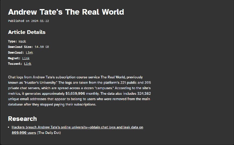 ***Портал "Real World" від Andrew Tate …