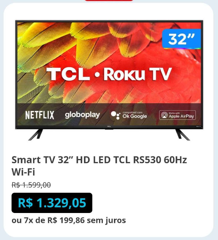 ***🛍️***Smart TV 32” HD LED TCL …