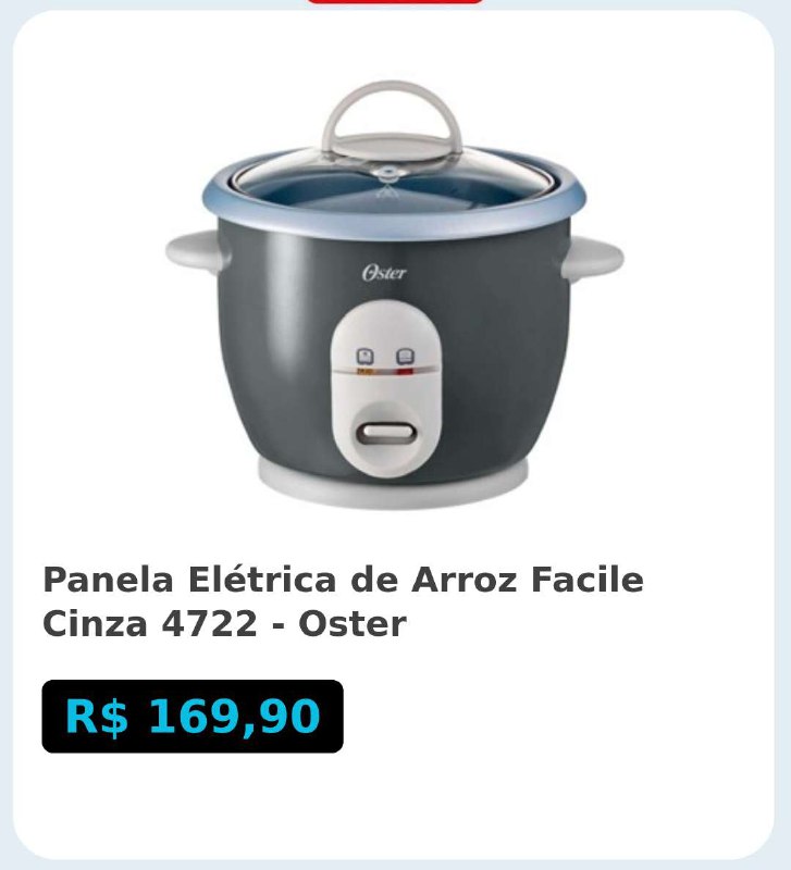 ***🛍️***Panela Elétrica de Arroz Facile Cinza …