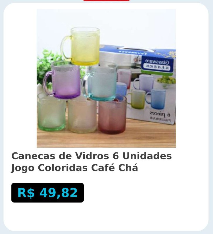 ***🛍️***Canecas de Vidros 6 Unidades Jogo …